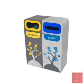 Paperera de reciclatge exterior Brussel·les 120 L - Edició especial